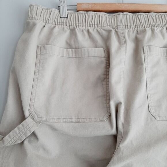 OLD NAVY | Utility Pull-On Elastic Waist Casual Crop Pants Beige Sz XL Flawed - Picture 8 of 12